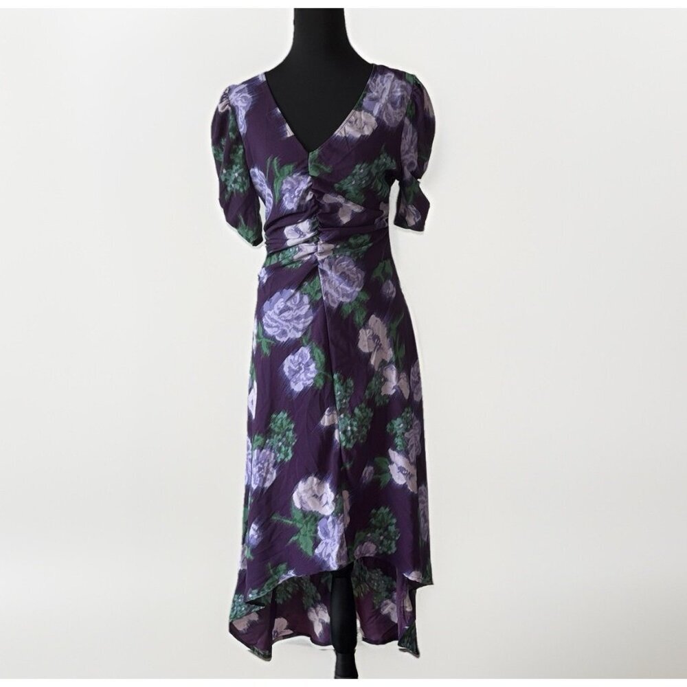 A New Day Purple Fairy Floral Dress Size Small Cottage Feminine High Low NWT